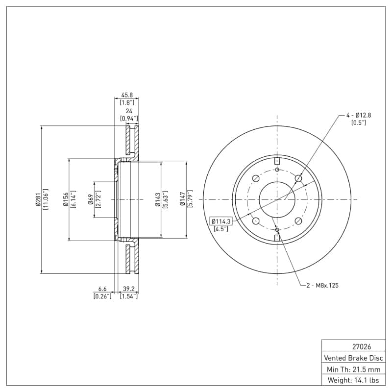 DFC — DFC 00-04 Volvo S40/V40 Front Brake Rotor
DFC Brake Rotor - view 6