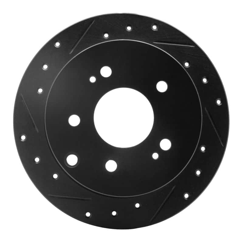 R1 Concepts — R1 04-12 Mitsubishi Eclipse Rear Left Drilled & Slotted Black Brake Rotor
R1 Brake Rotor Drill - view 1