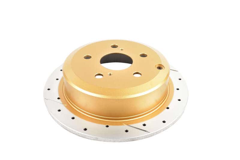 DBA — DBA 02-08 Lexus ES300 Rear Street Series Drilled & Slotted Rotor w/Gold Hat
Brake Rotor - view 1