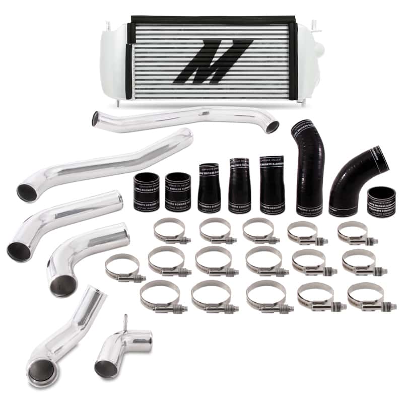 Mishimoto — Mishimoto 2017+ Ford F150 3.5L EcoBoost Performance Intercooler Kit - Silver Cooler Polished Pipes - view 1