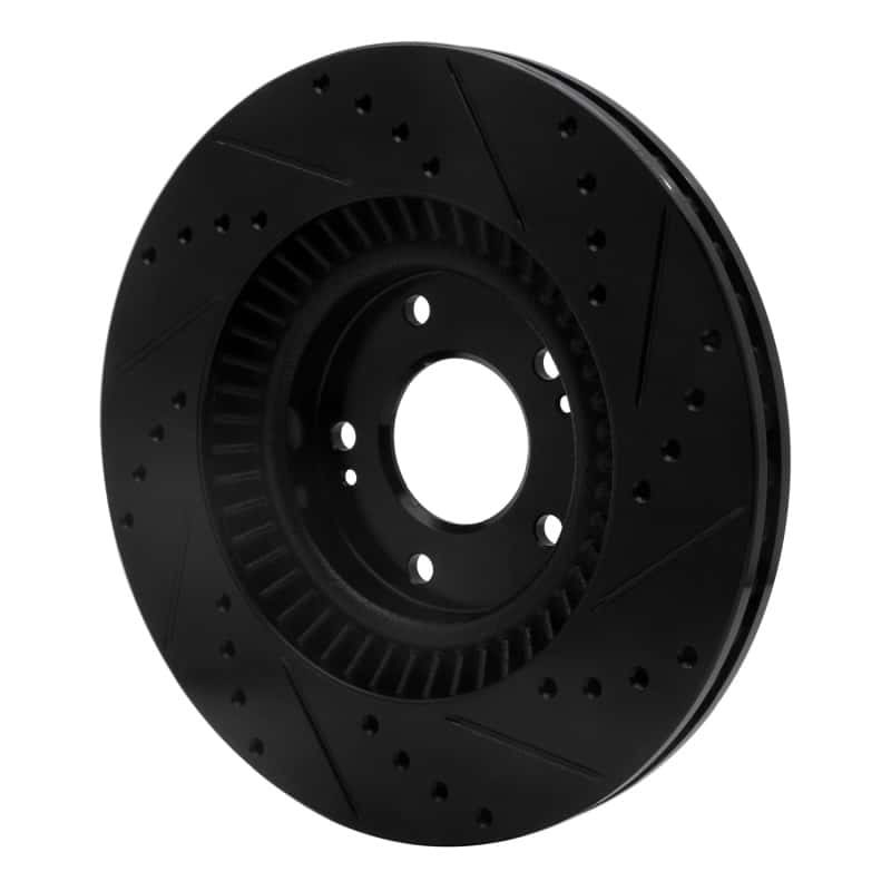 R1 Concepts — R1 13-20 Hyundai Santa Fe Sport Front Left Drilled & Slotted Black Brake Rotor
R1 Brake Rotor Drill - view 4