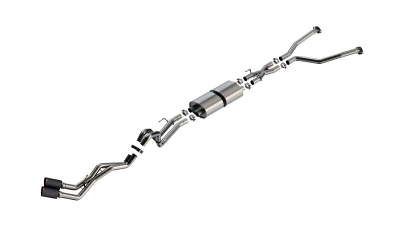Borla — Borla 22-24 Toyota Tundra 3.4L V6 (Inc. Hyb.) Ext. Cab/STD Bed/145.7in WB ATAK Cat-Back - Carbon
Cat-Back System - view 3