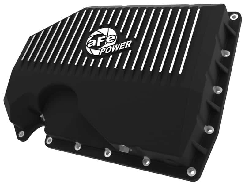 aFe — aFe 05-19 VW 1.8L/2.0L w/o Oil Sensor Engine Oil Pan Black POWER Street Series w/ Machined Fins
Engine Oil Pan - view 1