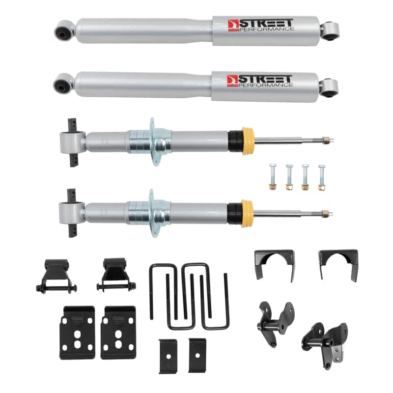 Belltech — Belltech 2021+ Ford F-150 4WD 1in to 3.5in Front 5.5in Rear Lowering Kit
LOWERING KIT - view 2