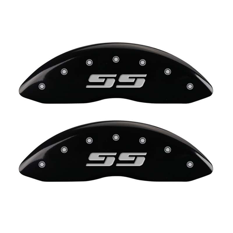 MGP — MGP Front set 2 Caliper Covers Engraved Front Silverado style/SS Black finish silver ch
Caliper Covers - view 1