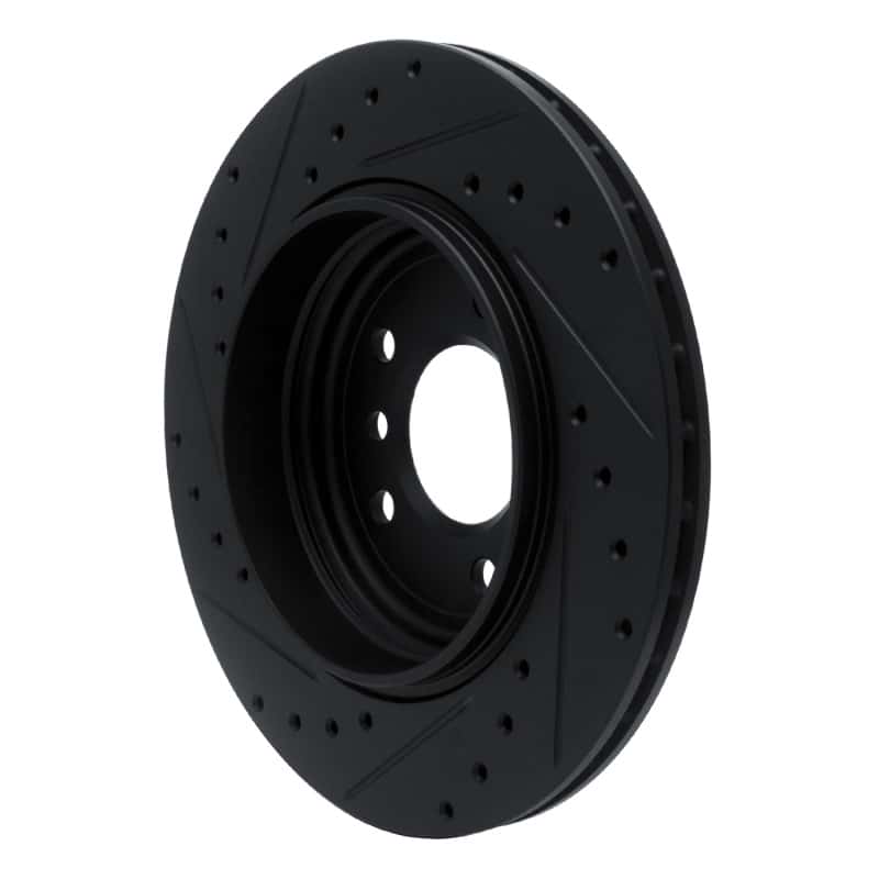 R1 Concepts — R1 01-06 BMW 330I Rear Right Drilled & Slotted Black Brake Rotor
R1 Brk Rot Drl Slt - view 4