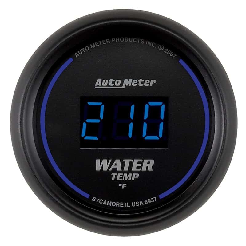 AutoMeter — Autometer Cobalt Digital 52.4mm Black 0-300 deg F Water Temperature Gauge
GA 2" WTEMP 340F CBD - view 1