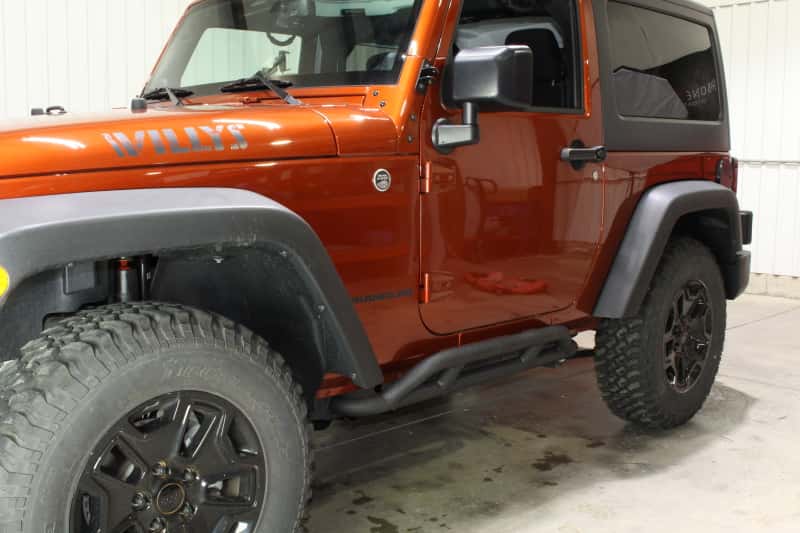 Fishbone Offroad — Fishbone Offroad 07-18 Jeep JK 2 Door Wrangler JK Steel Rock Sliders - Blk Textured Powdercoat - view 13