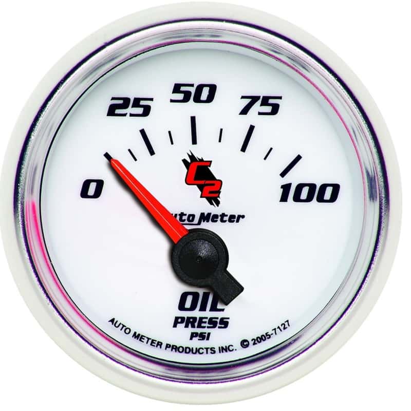 AutoMeter — Autometer C2 52mm Electric 0-100 PSI Oil Pressure Gauge
GA 2" OILP ELEC C2 - view 1