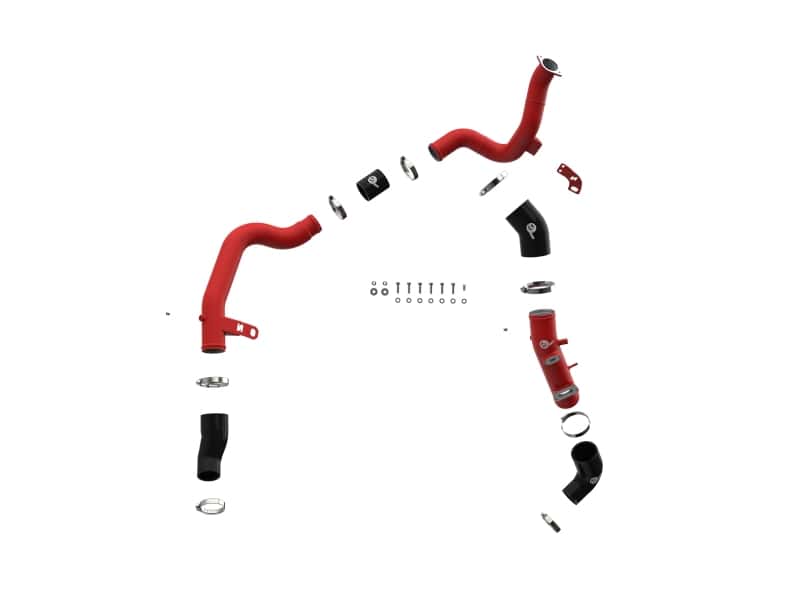 aFe — AFE 19-22 Hyundai Veloster N BladeRunner Aluminum Hot & Cold Charge Pipe Kit - Red
Charge Pipe Kit - view 2
