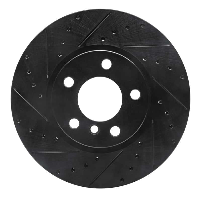 R1 Concepts — R1 11-18 BMW X4 Front Left Drilled & Slotted Black Brake Rotor
R1 Brake Rotor Drill - view 1