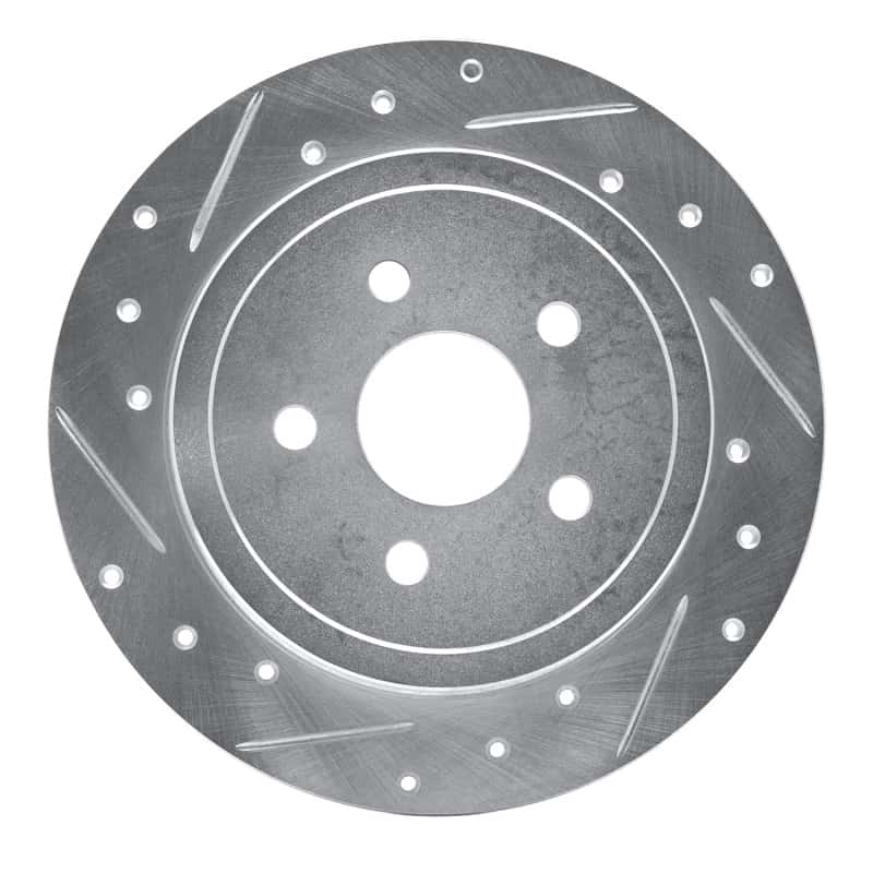 R1 Concepts — R1 88-95 Chrysler Daytona Rear Left Drilled & Slotted Silver Brake Rotor
R1 Brake Rotor Drill - view 1