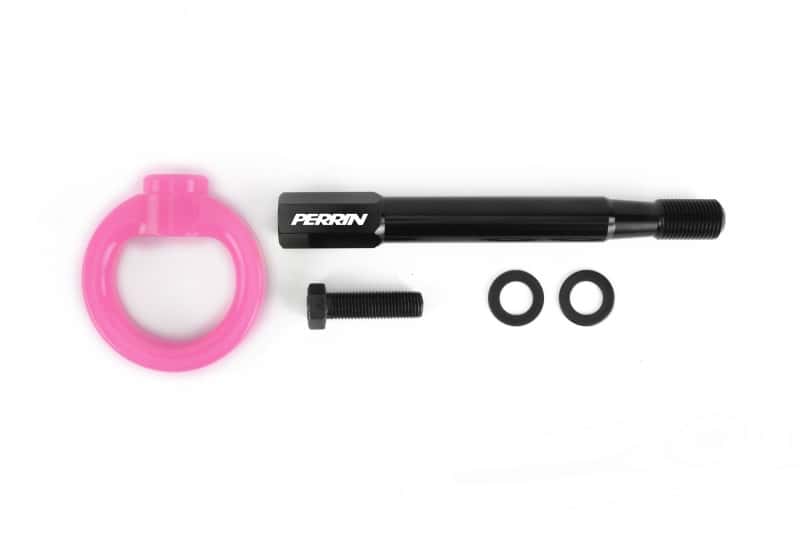 Perrin Performance — PERRIN 08-14 Subaru WRX/STI (Sedan) / 20-25 Outback All Models Tow Hook Kit (Rear) - Hyper Pink - view 4