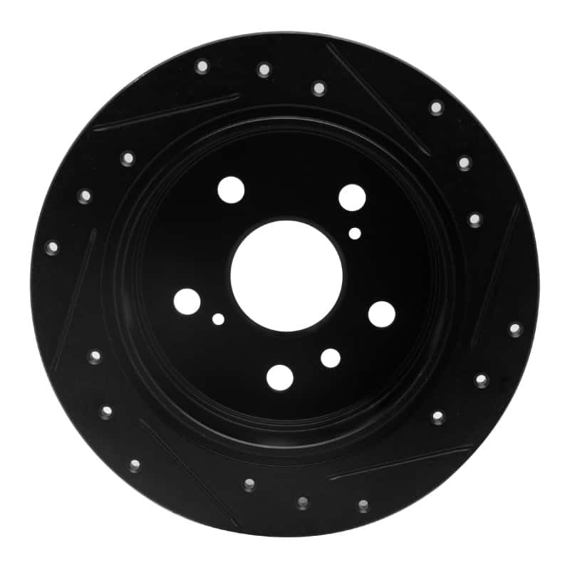 R1 Concepts — R1 02-08 Lexus ES300 Rear Left Drilled & Slotted Black Brake Rotor
R1 Brake Rotor Drill - view 5