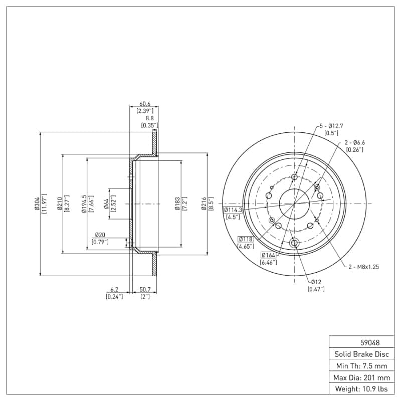 DFC — DFC 05-18 Acura RDX Rear Brake Rotor
DFC Brake Rotor - view 6