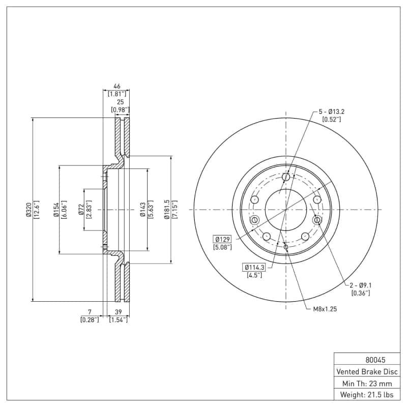 DFC — DFC 06-07 Mazda 6 Front GeoSPEC Coated Rotor
DFC Brake Rotor - view 6