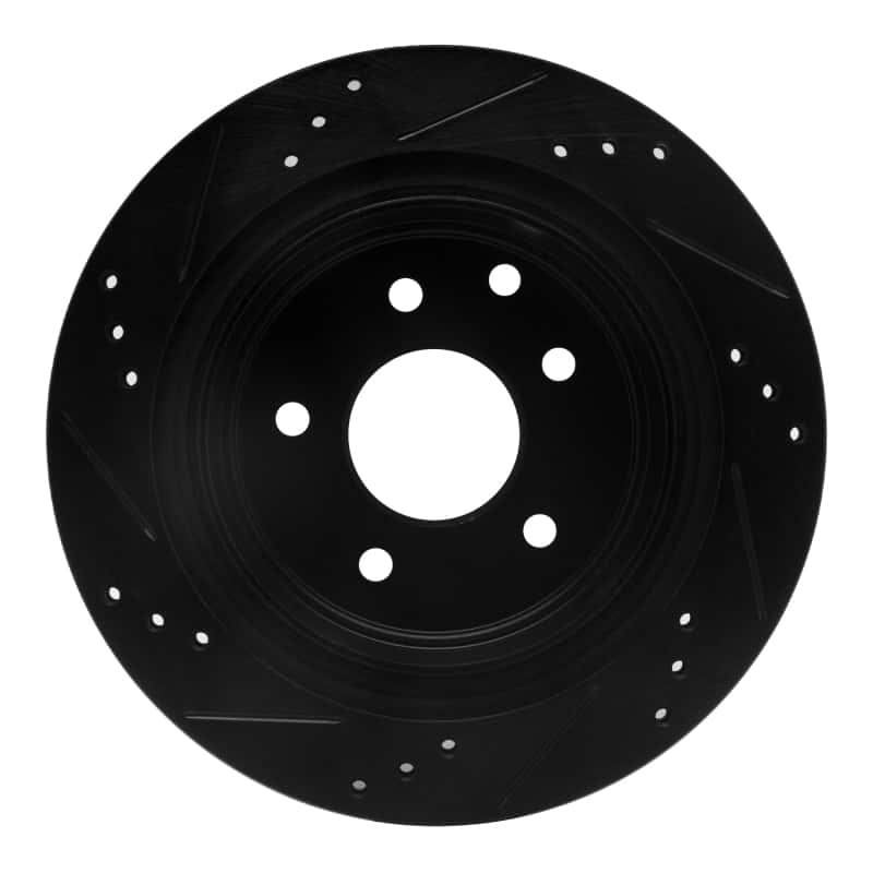 R1 Concepts — R1 02-25 Infiniti G35 Rear Right Drilled & Slotted Black Brake Rotor
R1 Brake Rotor Drill - view 5