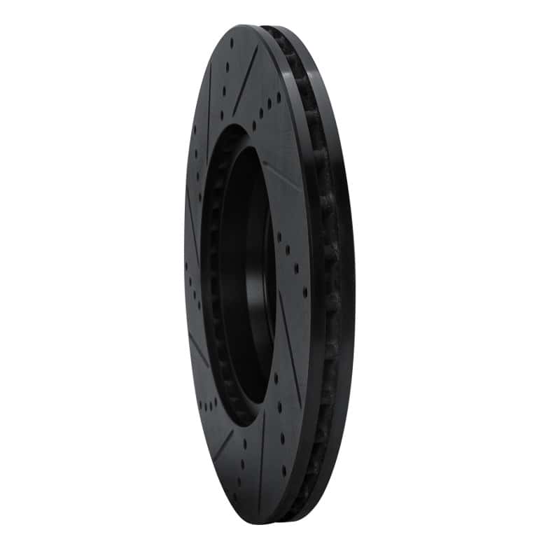 R1 Concepts — R1 16-23 Mercedes-Benz GLC350e Rear Right Drilled & Slotted Black Brake Rotor
R1 Brake Rotor Drill - view 4