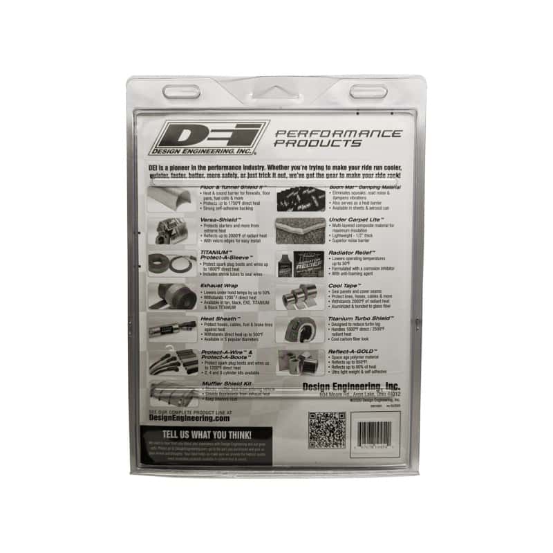 DEI — DEI Pipe Shield w/Stainless Steel Clamps - 4in x 12in - Titanium
Exhaust Heat Shield - view 3