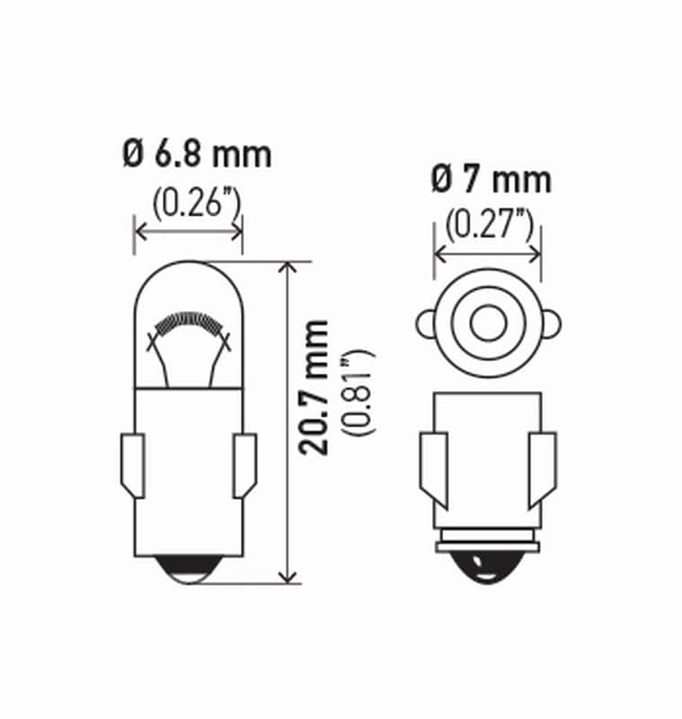Hella — Hella Bulb 3898 12V 2W Ba7S T2 (2)
3898TB Incan Bulb - view 8