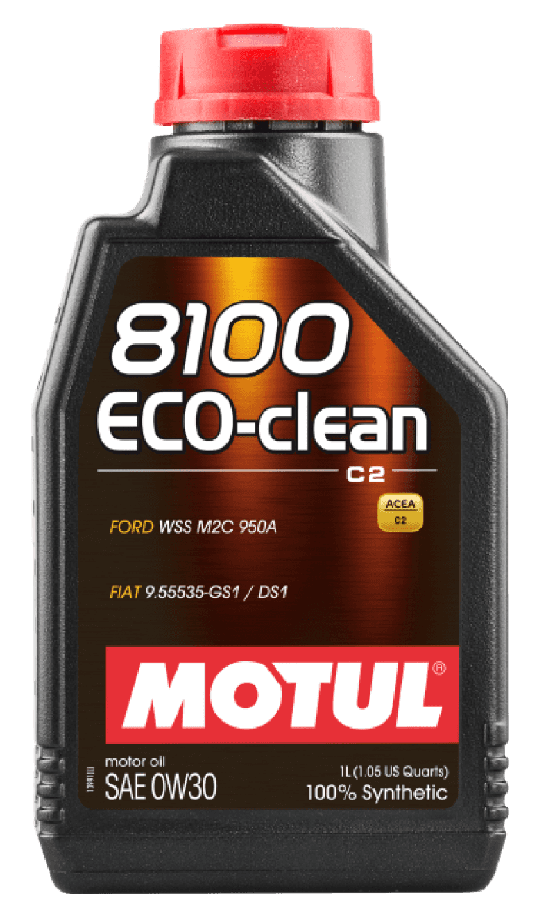 Motul — Motul 1L Synthetic Engine Oil 8100 Eco-Clean 0W30 12X1L - C2/API SM/ST.JLR 03.5007 - 1L - view 2