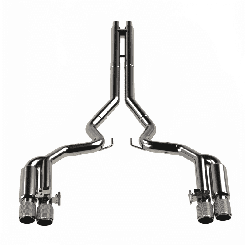 Kooks Headers — Kooks 18-24 Ford Mustang GT 5.0 3in. Valved Shotgun Cat-Back Exhaust - Carbon Tips
3in. Shotgun Catback
3" Shotgun Catback - view 2