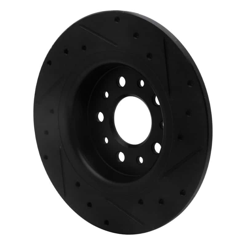 R1 Concepts — R1 14-19 Fiat 500L Rear Left Drilled & Slotted Black Brake Rotor
R1 Brake Rotor Drill - view 4