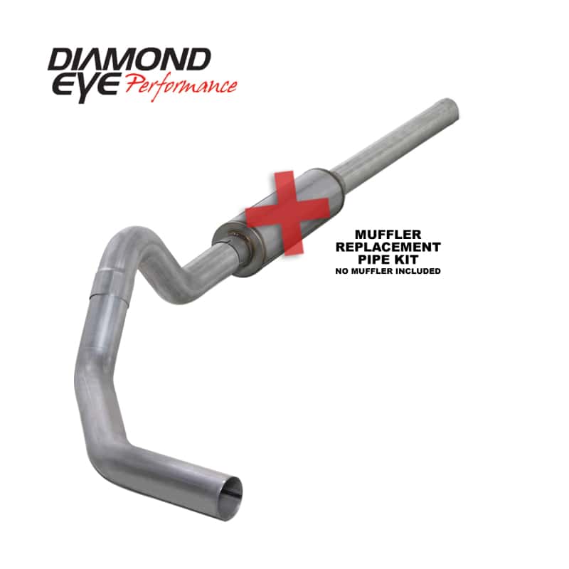 Diamond Eye Performance — Diamond Eye KIT 4in Catback MFLR RPLCMENT PIPE Single AL: 2004.5-2007.5 DODGE CUMMINS 600
KIT; 4in.; CB MRP SG - view 2