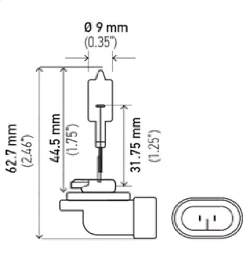 Hella — Hella Bulb 889 12V 27W Pgj13 T325
889 Halogen Bulb - view 8