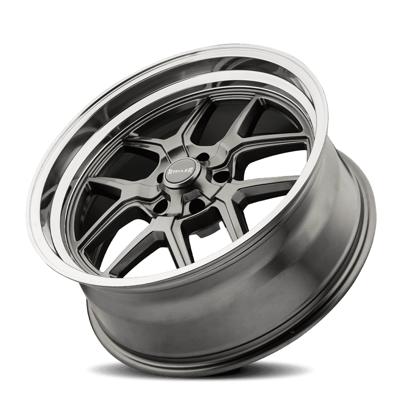Ridler Wheels — Ridler 610 20x10 / 5x114.3 BP / 0mm Offset / 83.82mm Hub Gloss Grey Polished Wheel - view 3