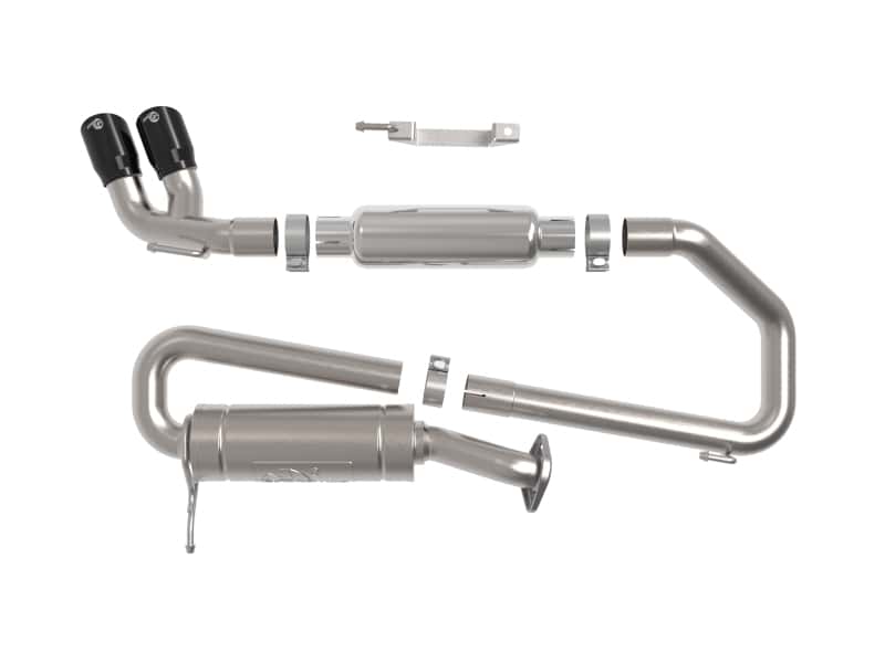 aFe — aFe 18-21 Suzuki Jimny Takeda 2-1/4in. 304 SS Cat-Back Exhaust w/ Blk Tip
Cat-Back Exhaust - view 2