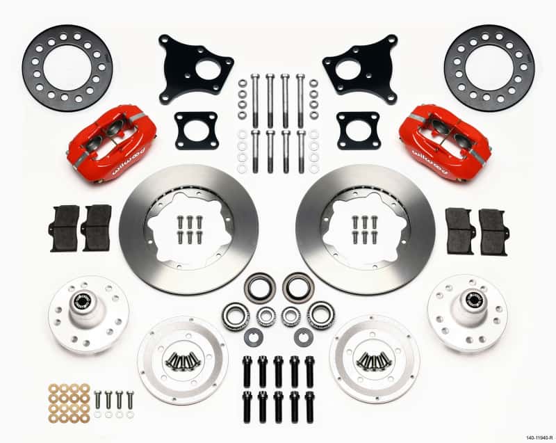 Wilwood — Wilwood Forged Dynalite Front Kit 11.00in Red AMC 71-76 OE Disc w/o Bendix Brakes
BRAKE KIT - view 1