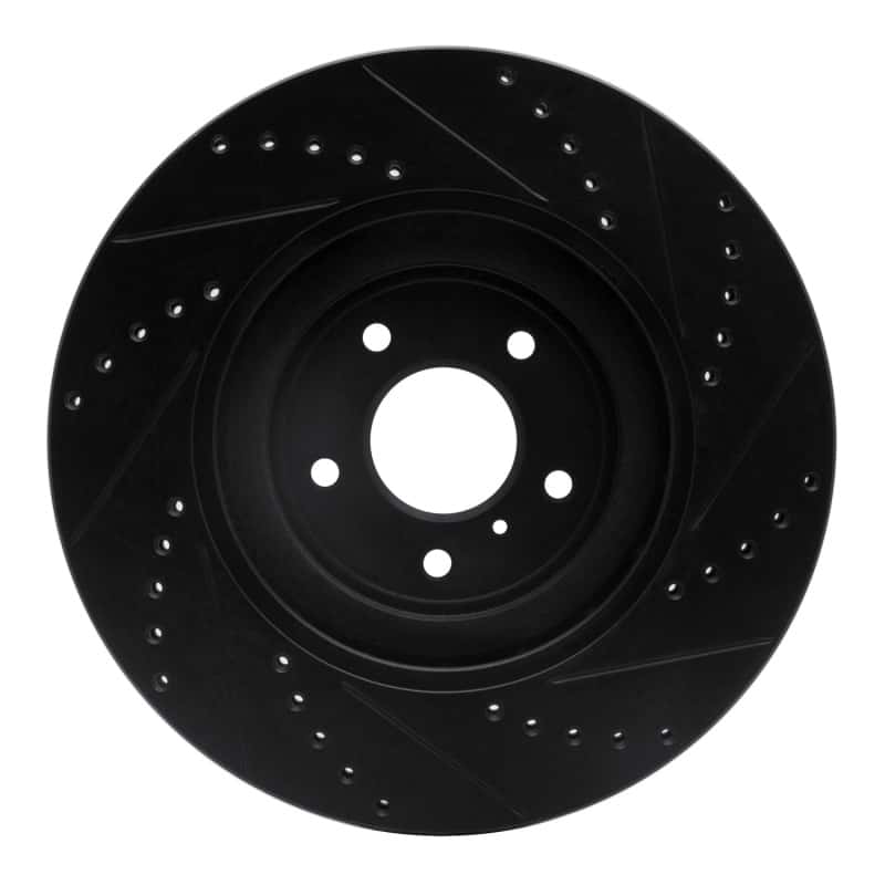 R1 Concepts — R1 08-25 Infiniti QX70 Front Left Drilled & Slotted Black Brake Rotor
R1 Brake Rotor Drill - view 5