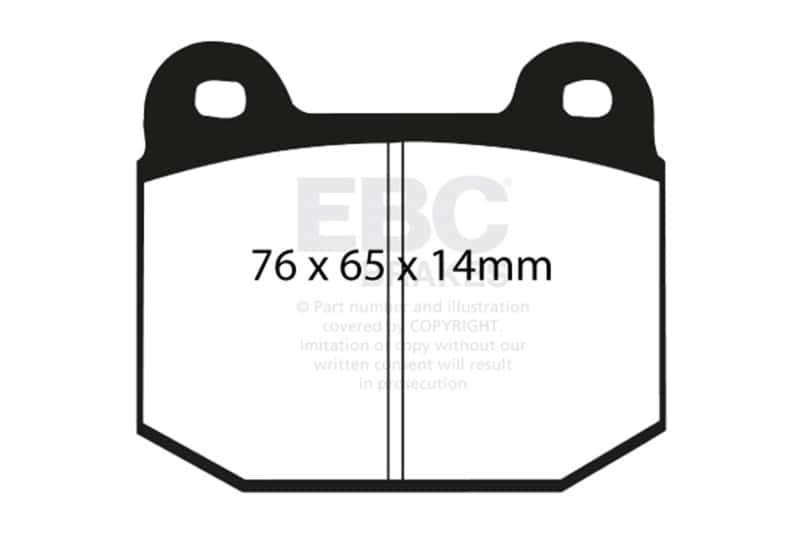 EBC — EBC 03-04 Infiniti G35 3.5 (Manual) (Brembo) Redstuff Rear Brake Pads
Disc Brake Pad - view 3