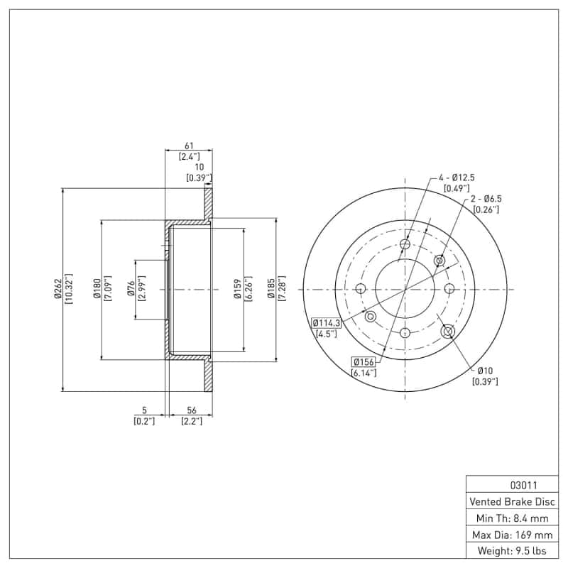 DFC — DFC 99-06 Hyundai Sonata Rear Brake Rotor
DFC Brake Rotor - view 6