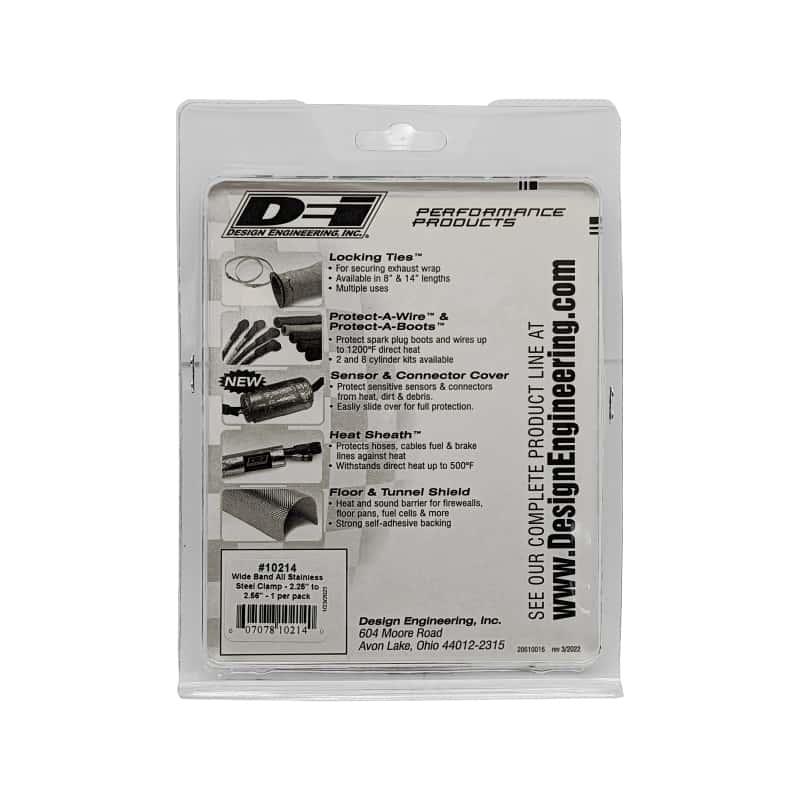 DEI — DEI Stainless Clamp 2.25in to 2.56in - Wide Band Clamp 1 per pack
Band Clamp - view 5
