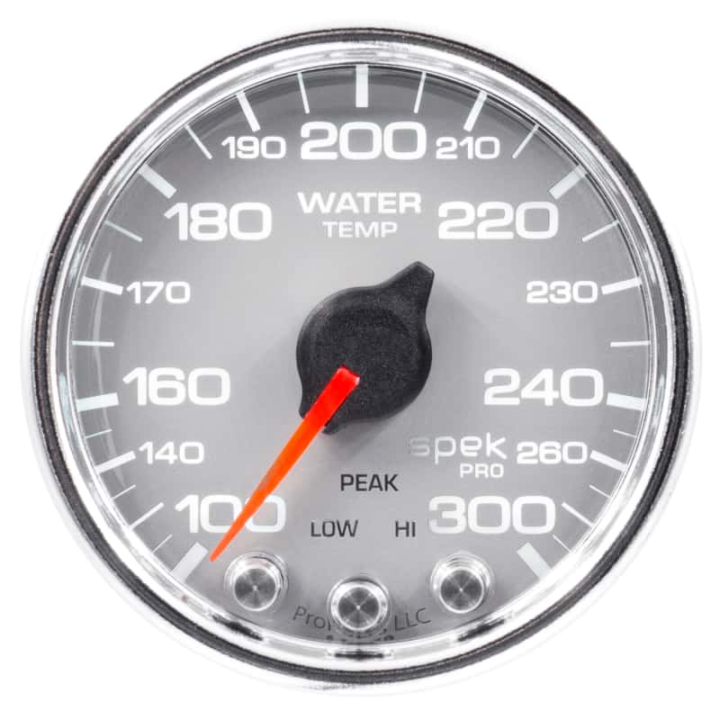 AutoMeter — Autometer Spek-Pro Gauge Water Temp 2 1/16in 300f Stepper Motor W/Peak & Warn Slvr/Chrm
GA 2" WTEMP SCC SPEK - view 5