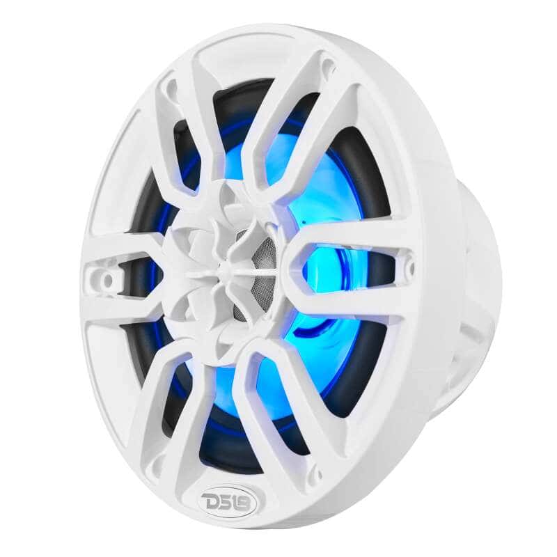 DS18 — DS18 NXL Series Coaxial Marine Speaker w/ RGB Lights 6.5in 2-Way 100 Watts RMS 4 ohm White - view 5