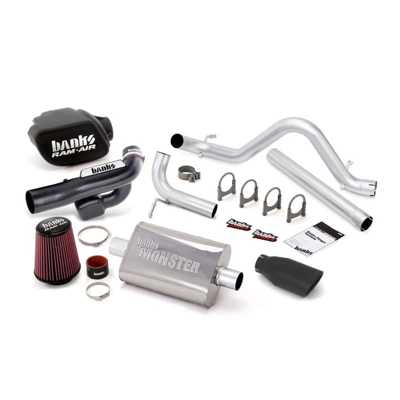 Banks Power — Banks Power 12-15 Jeep 3.6L Wrangler (All) 4dr Stinger Sys (no AutoMind) - SS Single Exh w/ Blk Tip
Power/Efficiency Sys
Stinger Bundle - view 1