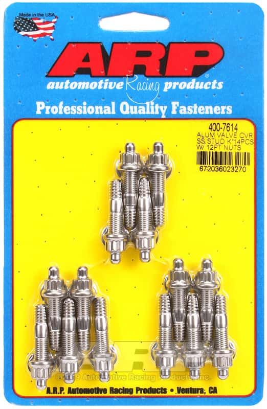 ARP — ARP Cast Alum Covers SS 12pt Valve Cover Stud Kit 14pc - view 1