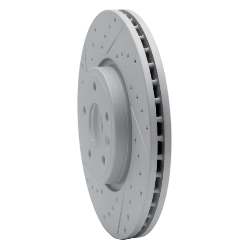 R1 Concepts — R1 17-19 Jaguar Xe Front Left Drilled & Slotted Geo-Carbon Rotor - view 2