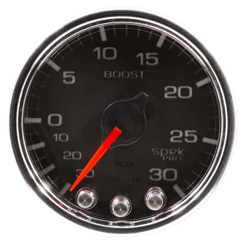AutoMeter — Autometer Spek-Pro Gauge Vac/Boost 2 1/16in 30Inhg-30psi Stepper Motor W/Peak & Warn Black/Chrome
GA 2" BST 30 BCC SPK - view 3