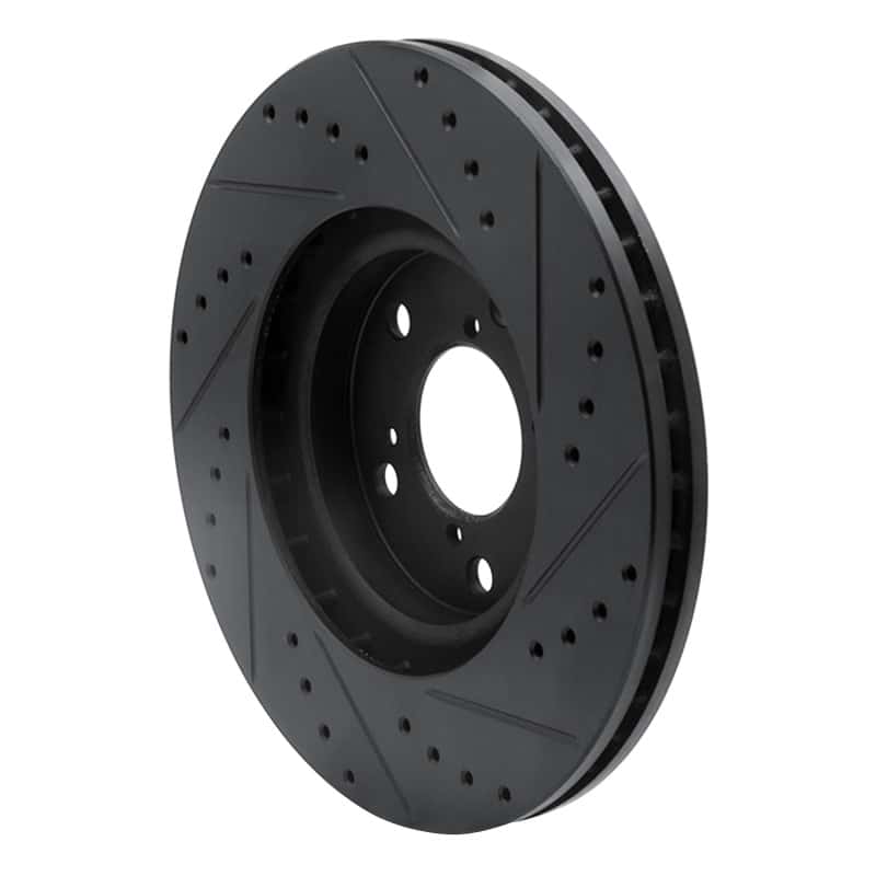 R1 Concepts — R1 06-14 Honda Ridgeline Front Left Drilled & Slotted Black Brake Rotor
R1 Brake Rotor Drill - view 4