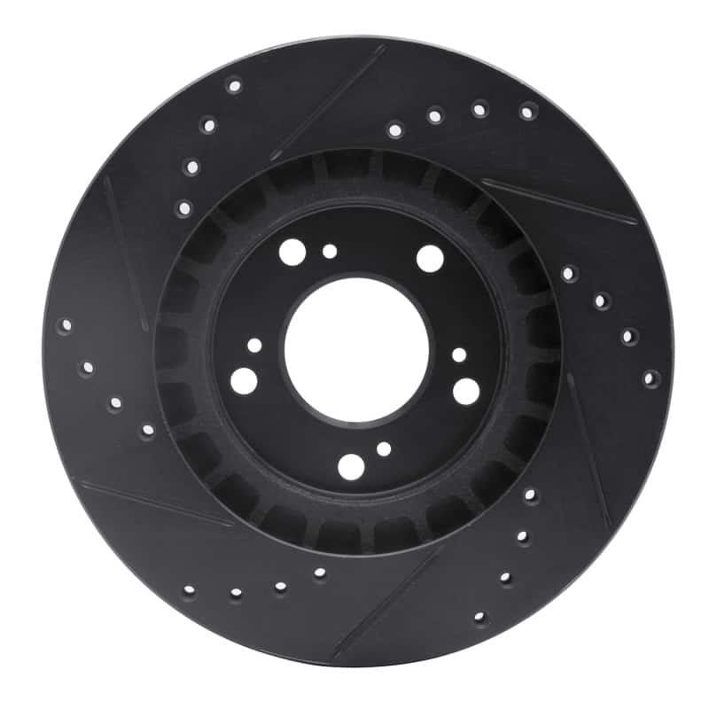 R1 Concepts — R1 00-09 Honda S2000 Front Right Drilled & Slotted Black Brake Rotor
R1 Brake Rotor Drill - view 5