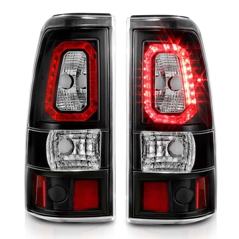 ANZO — ANZO 2003-2006 Chevy Silverado 1500 LED Taillights Plank Style Black w/Clear Lens - view 8