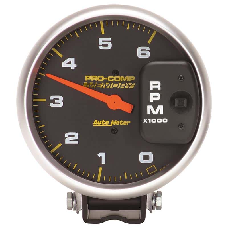 AutoMeter — Autometer 5 inch Diesel 6000 RPM with Memory 4 Pulse Tachometer pedestal Mount
5" TACH, 6,000 RPM, - view 2
