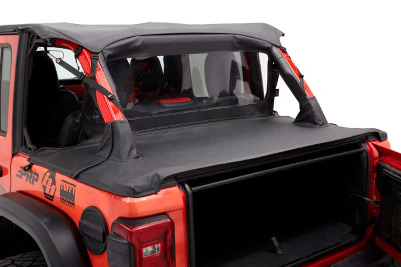 Bestop — Bestop 18-26 Jeep Wrangler JL 4-Door Header Safari Cable Style Bikini (Black Diamond)
Safari Cable Bikini - view 3