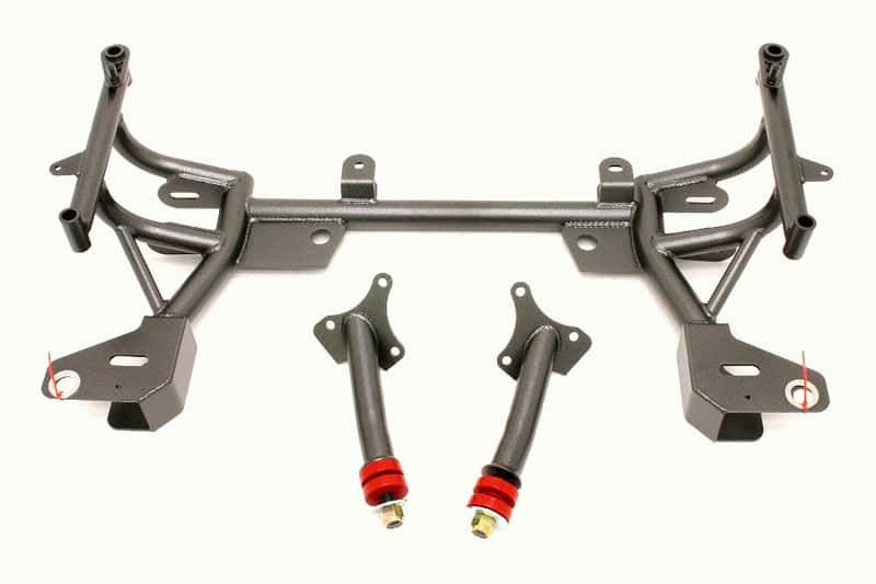 BMR Suspension — BMR 93-02 F-Body K-Member w/ Turbo SBC/BBC Motor Mounts and STD. Rack Mounts - Black Hammertone
K-member - view 1