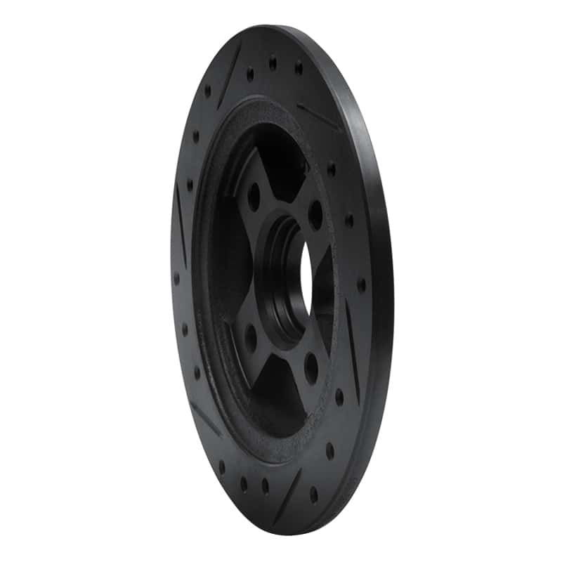 R1 Concepts — R1 86-89 Acura Integra Rear Right Drilled & Slotted Black Brake Rotor
R1 Brake Rotor Drill - view 4