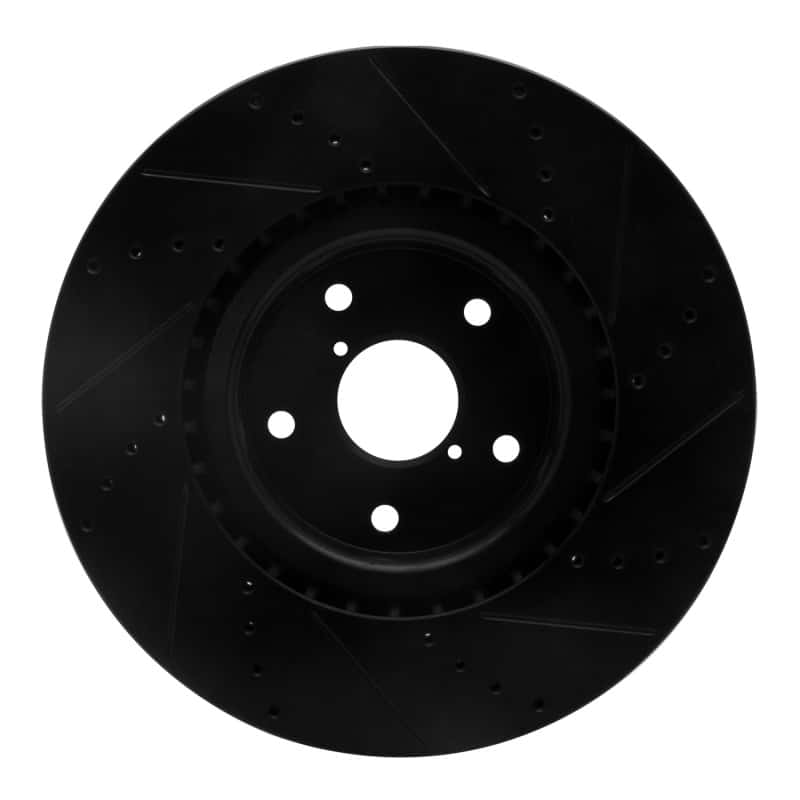 R1 Concepts — R1 05-17 Subaru WRX STI Front Left Drilled & Slotted Black Brake Rotor
R1 Brake Rotor Drill - view 5